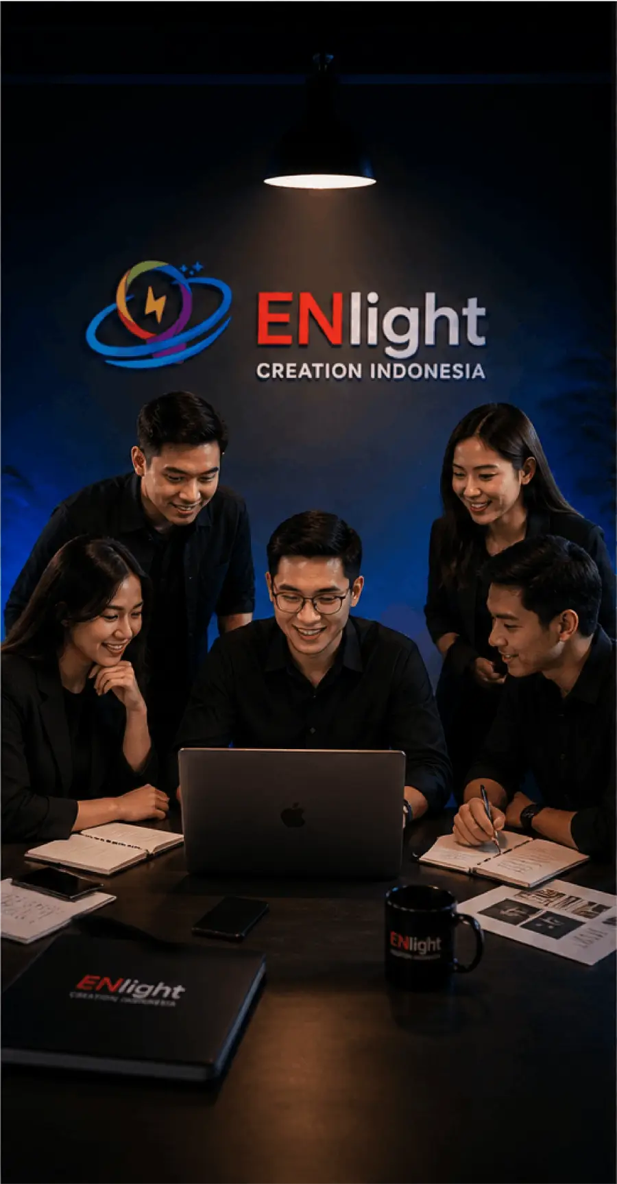 Creative team developing immersive brand experience